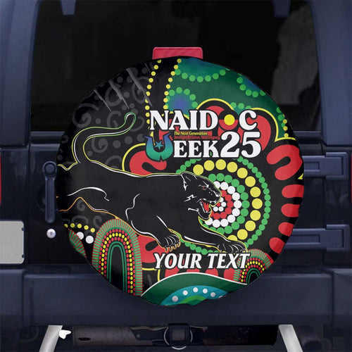 Custom NAIDOC Week 2025 Panthers Spare Tire Cover Go Mountain Men Indigenous Art