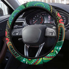 NAIDOC Week 2025 Panthers Steering Wheel Cover Go Mountain Men Indigenous Art