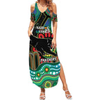 Custom NAIDOC Week 2025 Panthers Summer Maxi Dress Go Mountain Men Indigenous Art