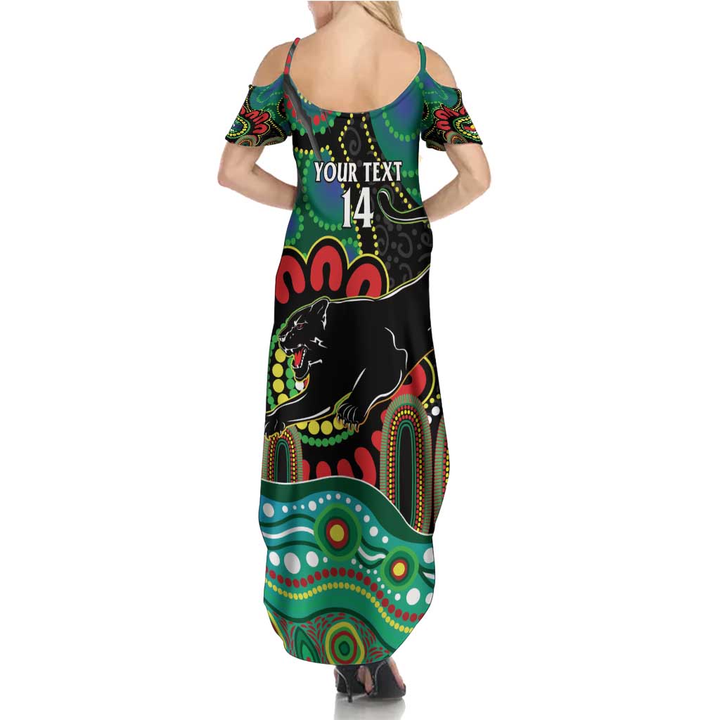 Custom NAIDOC Week 2025 Panthers Summer Maxi Dress Go Mountain Men Indigenous Art