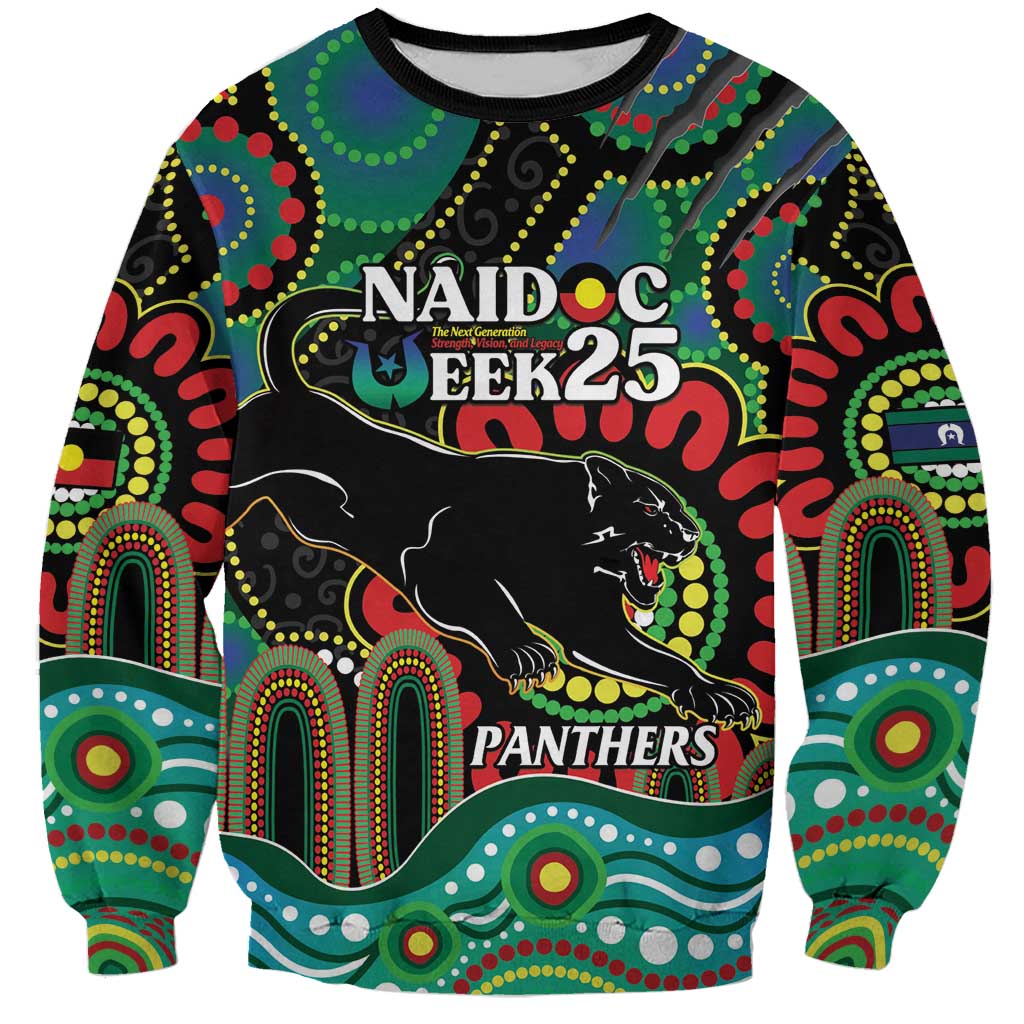 Custom NAIDOC Week 2025 Panthers Sweatshirt Go Mountain Men Indigenous Art