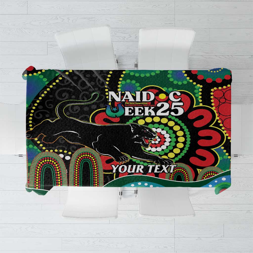 Custom NAIDOC Week 2025 Panthers Tablecloth Go Mountain Men Indigenous Art