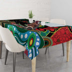 Custom NAIDOC Week 2025 Panthers Tablecloth Go Mountain Men Indigenous Art
