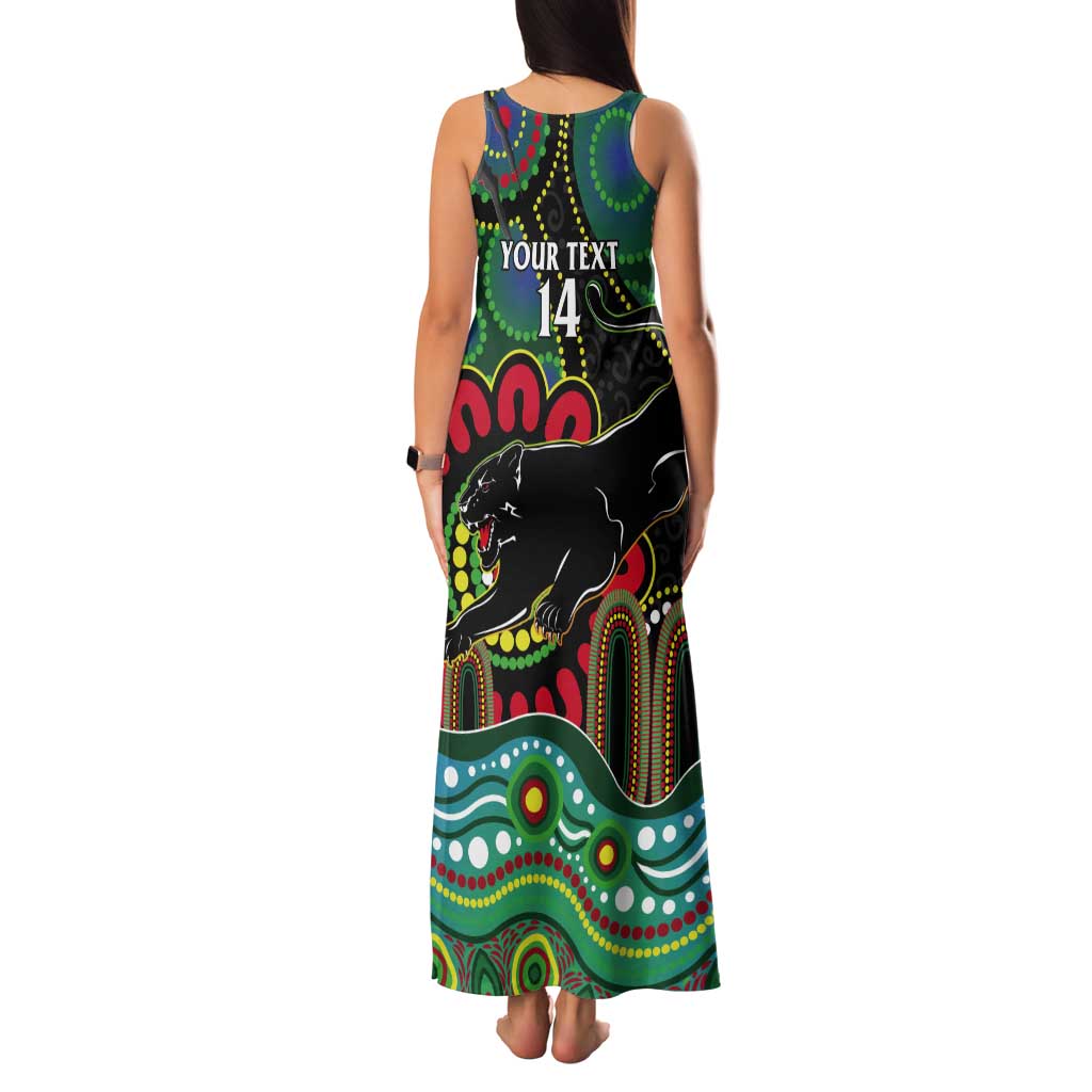 Custom NAIDOC Week 2025 Panthers Tank Maxi Dress Go Mountain Men Indigenous Art