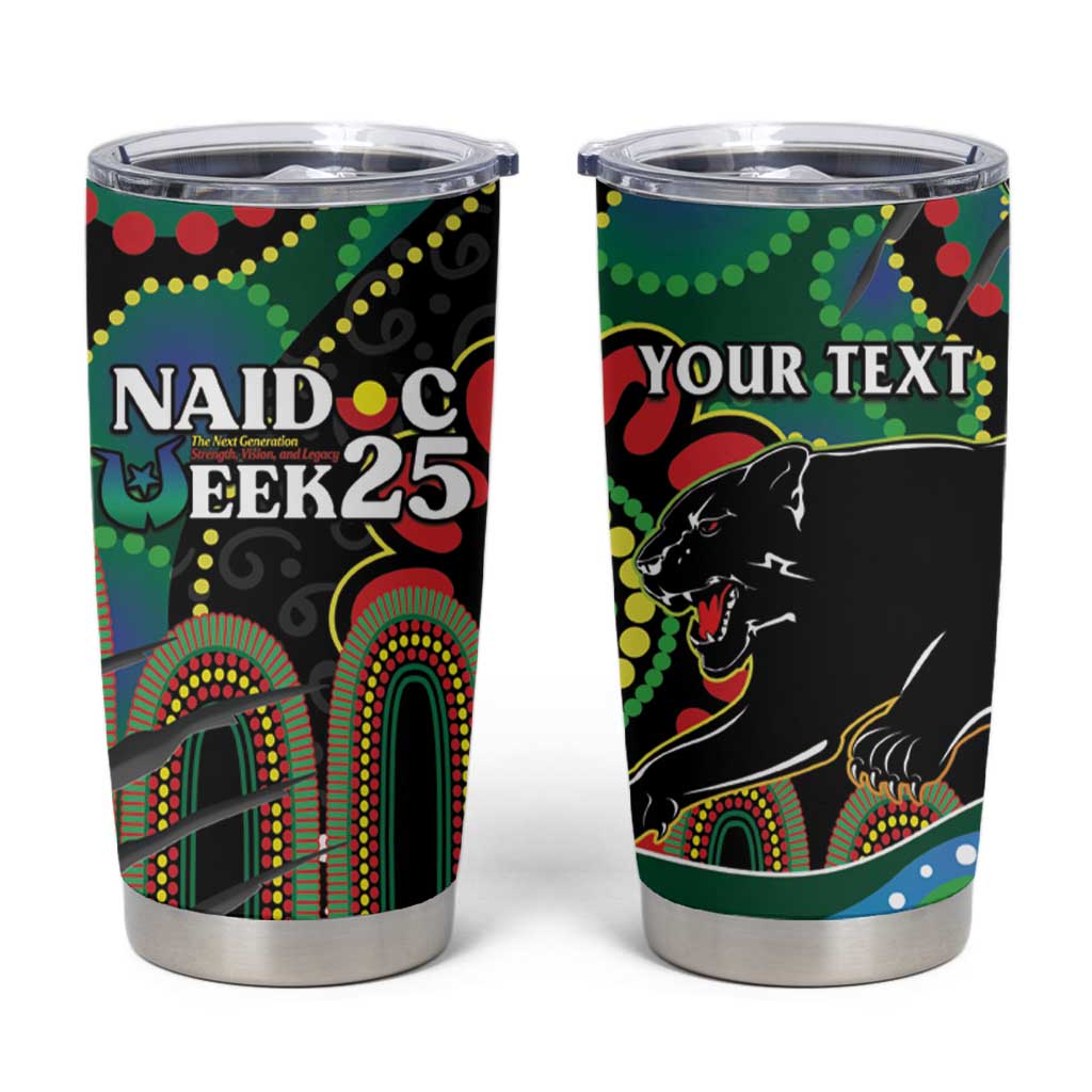 Custom NAIDOC Week 2025 Panthers Tumbler Cup Go Mountain Men Indigenous Art