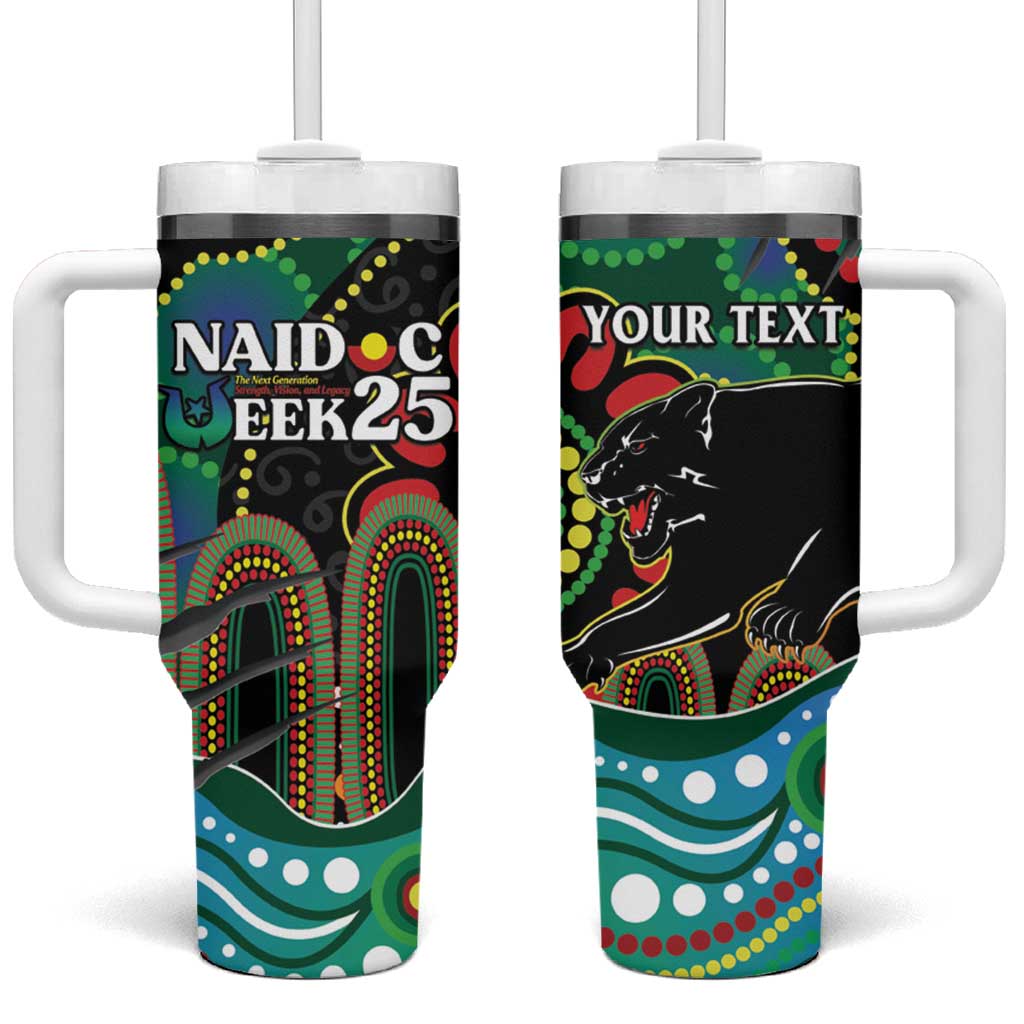 Custom NAIDOC Week 2025 Panthers Tumbler With Handle Go Mountain Men Indigenous Art