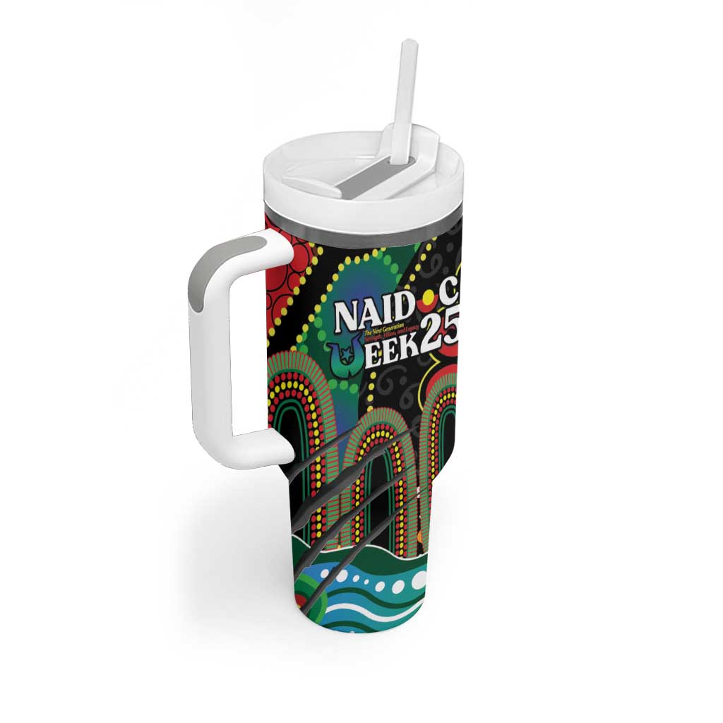 Custom NAIDOC Week 2025 Panthers Tumbler With Handle Go Mountain Men Indigenous Art