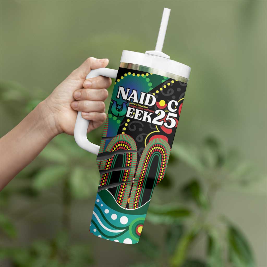 Custom NAIDOC Week 2025 Panthers Tumbler With Handle Go Mountain Men Indigenous Art