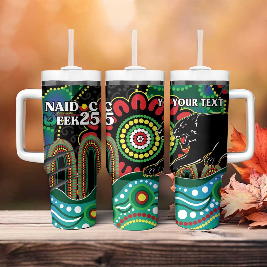 Custom NAIDOC Week 2025 Panthers Tumbler With Handle Go Mountain Men Indigenous Art