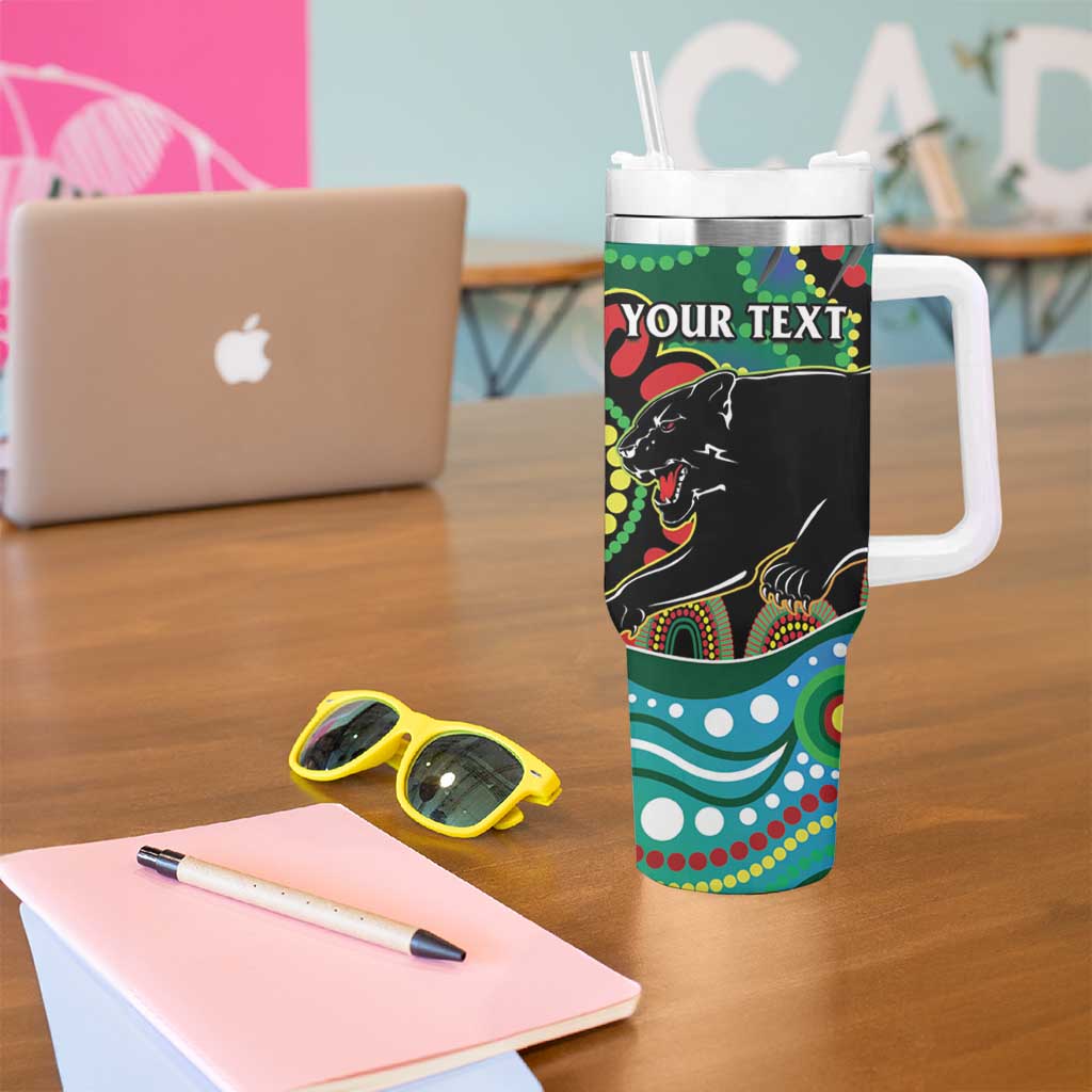 Custom NAIDOC Week 2025 Panthers Tumbler With Handle Go Mountain Men Indigenous Art