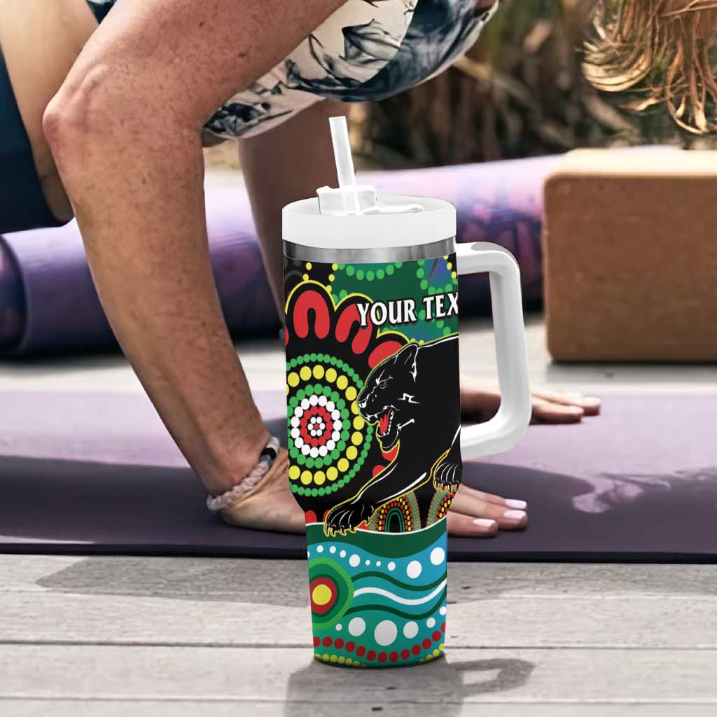 Custom NAIDOC Week 2025 Panthers Tumbler With Handle Go Mountain Men Indigenous Art