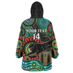 Custom NAIDOC Week 2025 Panthers Wearable Blanket Hoodie Go Mountain Men Indigenous Art