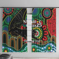 Custom NAIDOC Week 2025 Panthers Window Curtain Go Mountain Men Indigenous Art
