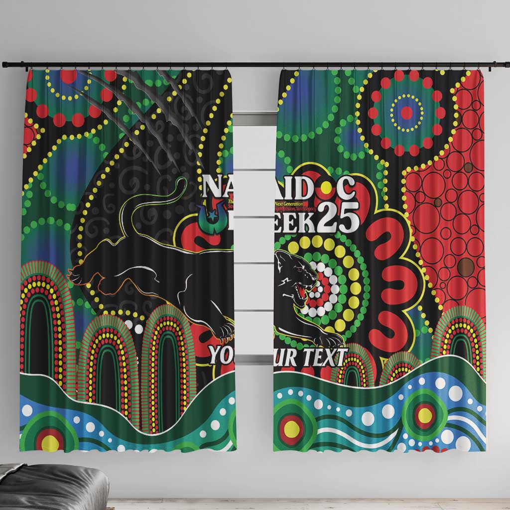 Custom NAIDOC Week 2025 Panthers Window Curtain Go Mountain Men Indigenous Art