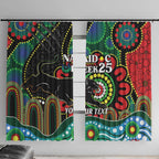 Custom NAIDOC Week 2025 Panthers Window Curtain Go Mountain Men Indigenous Art