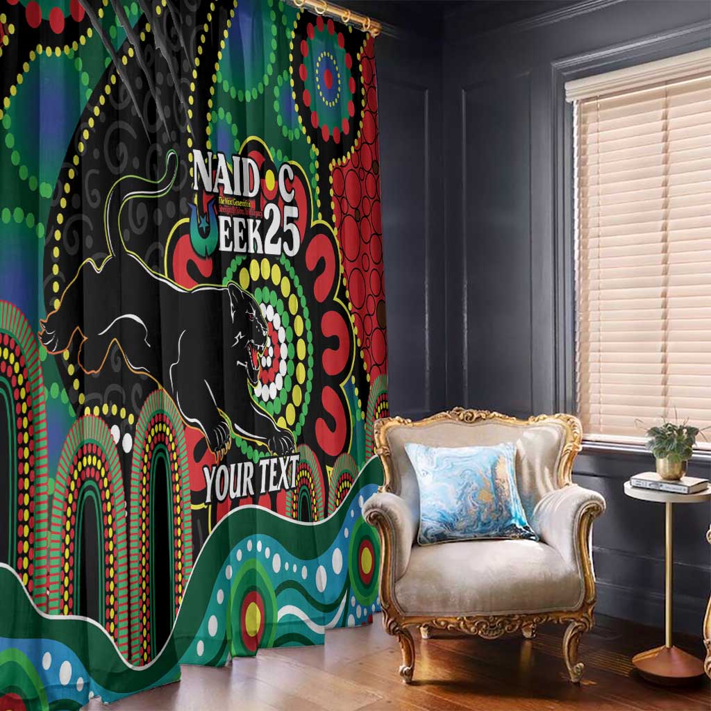 Custom NAIDOC Week 2025 Panthers Window Curtain Go Mountain Men Indigenous Art