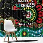 Custom NAIDOC Week 2025 Panthers Window Curtain Go Mountain Men Indigenous Art