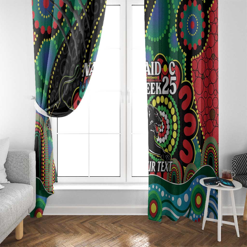 Custom NAIDOC Week 2025 Panthers Window Curtain Go Mountain Men Indigenous Art