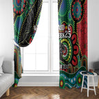 Custom NAIDOC Week 2025 Panthers Window Curtain Go Mountain Men Indigenous Art