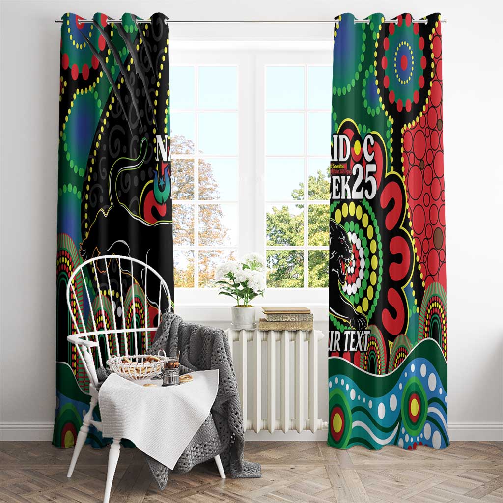 Custom NAIDOC Week 2025 Panthers Window Curtain Go Mountain Men Indigenous Art