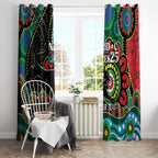 Custom NAIDOC Week 2025 Panthers Window Curtain Go Mountain Men Indigenous Art