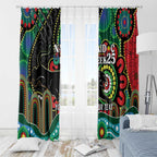 Custom NAIDOC Week 2025 Panthers Window Curtain Go Mountain Men Indigenous Art