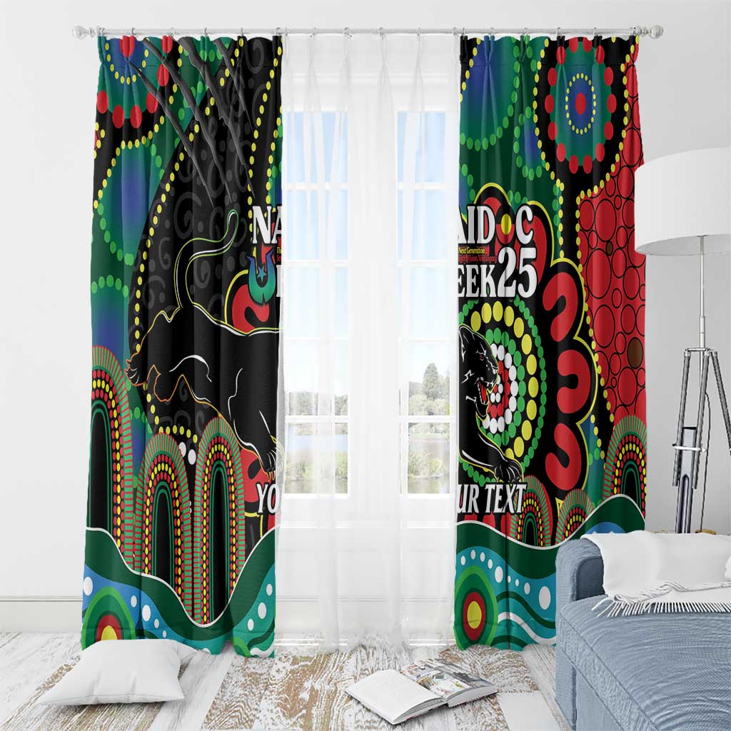 Custom NAIDOC Week 2025 Panthers Window Curtain Go Mountain Men Indigenous Art