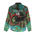 Custom NAIDOC Week 2025 Panthers Women Casual Shirt Go Mountain Men Indigenous Art