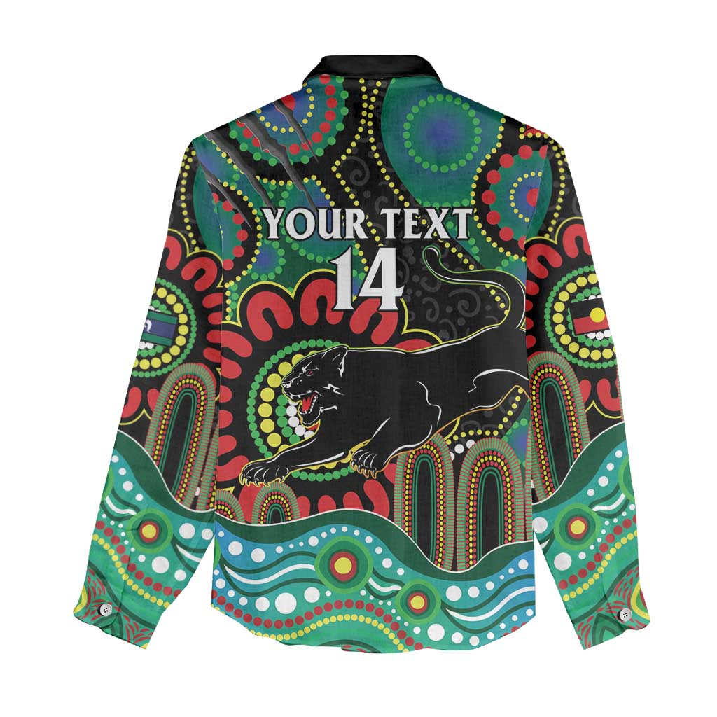 Custom NAIDOC Week 2025 Panthers Women Casual Shirt Go Mountain Men Indigenous Art