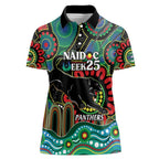 Custom NAIDOC Week 2025 Panthers Women Polo Shirt Go Mountain Men Indigenous Art