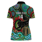 Custom NAIDOC Week 2025 Panthers Women Polo Shirt Go Mountain Men Indigenous Art