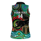 Custom NAIDOC Week 2025 Panthers Women Sleeveless Polo Shirt Go Mountain Men Indigenous Art