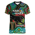 Custom NAIDOC Week 2025 Panthers Women V-Neck T-Shirt Go Mountain Men Indigenous Art