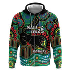 Custom NAIDOC Week 2025 Panthers Zip Hoodie Go Mountain Men Indigenous Art