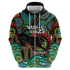Custom NAIDOC Week 2025 Panthers Zip Hoodie Go Mountain Men Indigenous Art