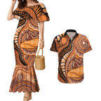 Australia Mother's Day 2026 Indigenous Art Couples Matching Mermaid Dress and Hawaiian Shirt