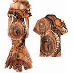 Australia Mother's Day 2026 Indigenous Art Couples Matching Mermaid Dress and Hawaiian Shirt