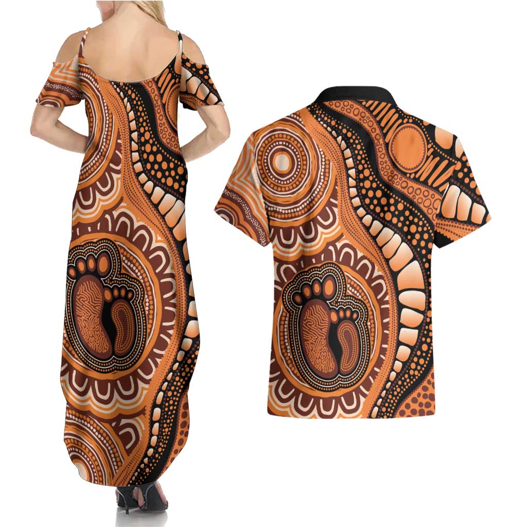 Australia Mother's Day 2026 Indigenous Art Couples Matching Summer Maxi Dress and Hawaiian Shirt