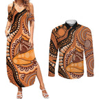 Australia Mother's Day 2026 Indigenous Art Couples Matching Summer Maxi Dress and Long Sleeve Button Shirt