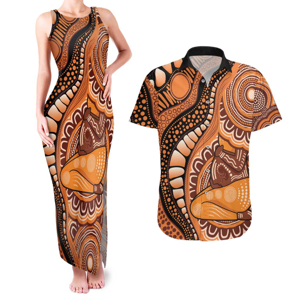 Australia Mother's Day 2026 Indigenous Art Couples Matching Tank Maxi Dress and Hawaiian Shirt
