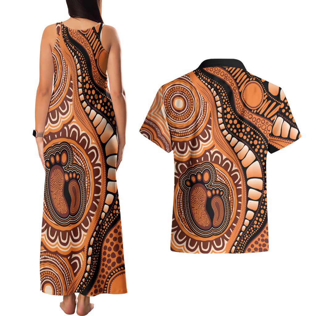 Australia Mother's Day 2026 Indigenous Art Couples Matching Tank Maxi Dress and Hawaiian Shirt