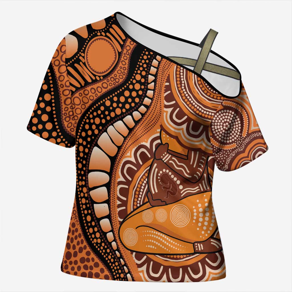 Australia Mother's Day 2026 Indigenous Art Cross Shoulder Shirt
