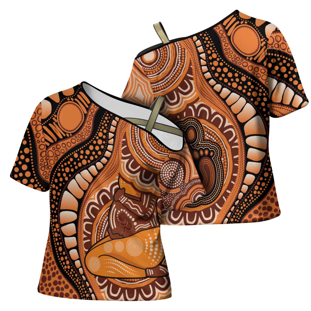 Australia Mother's Day 2026 Indigenous Art Cross Shoulder Shirt