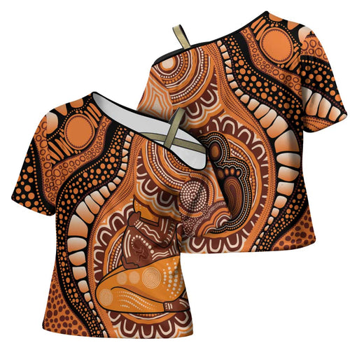 Australia Mother's Day 2026 Indigenous Art Cross Shoulder Shirt