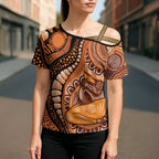 Australia Mother's Day 2026 Indigenous Art Cross Shoulder Shirt