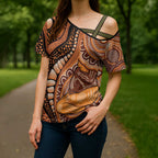 Australia Mother's Day 2026 Indigenous Art Cross Shoulder Shirt