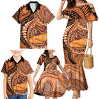 Australia Mother's Day 2026 Indigenous Art Family Matching Mermaid Dress and Hawaiian Shirt