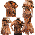 Australia Mother's Day 2026 Indigenous Art Family Matching Mermaid Dress and Hawaiian Shirt