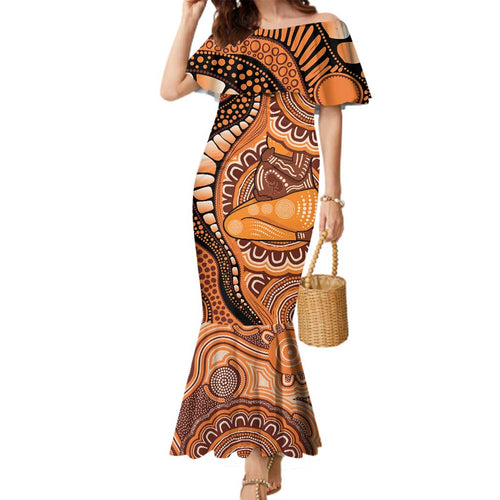 Australia Mother's Day 2026 Indigenous Art Family Matching Mermaid Dress and Hawaiian Shirt