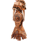 Australia Mother's Day 2026 Indigenous Art Family Matching Mermaid Dress and Hawaiian Shirt